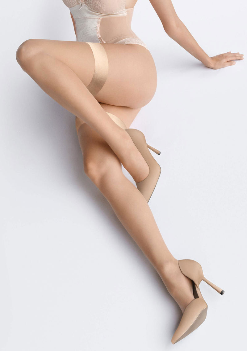 Self-supporting stockings with silky finish Coco Air 10 Marilyn